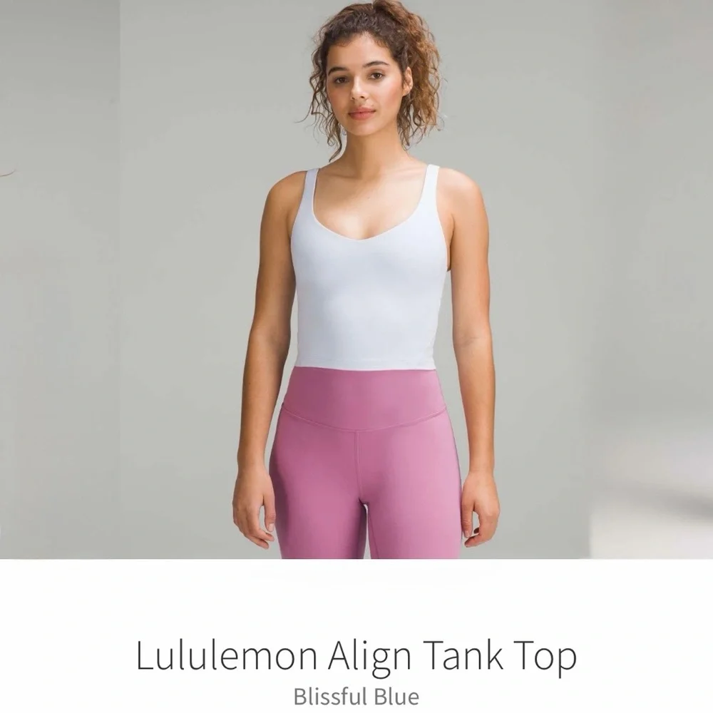 LIKE NEW Lululemon Align Tank Top - Blissful Blue - Picture 2 of 10